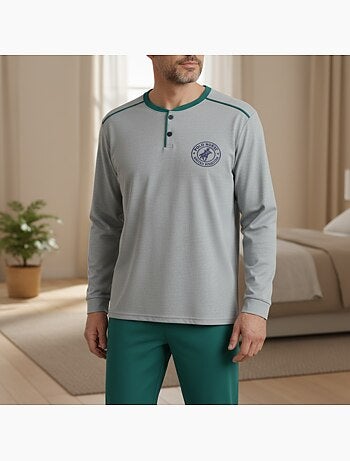 Ozabi pyjama homme doublé polaire écusson brodé