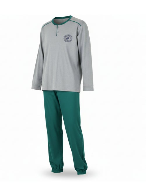 Ozabi pyjama homme doublé polaire écusson brodé - Kiabi