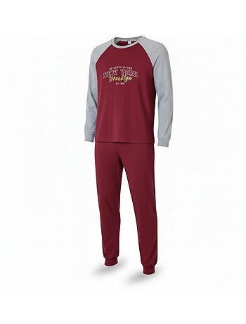 Ozabi pyjama homme doublé polaire raglan brodé