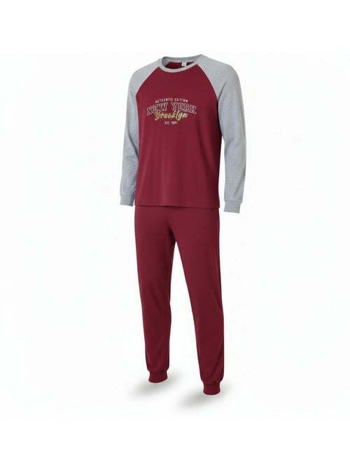 Ozabi pyjama homme doublé polaire raglan brodé - Kiabi Ozabi pyjama homme doublé polaire raglan brodé - Kiabi