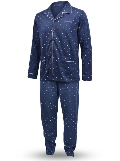 OZABI Pyjama Homme Long Boutonne Col Chemise Ultra Doux - Kiabi