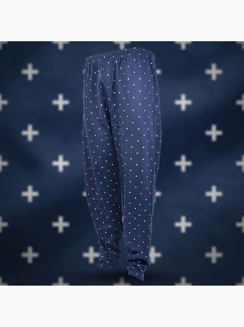 OZABI Pyjama Homme Long Boutonne Col Chemise Ultra Doux Bleu - Kiabi