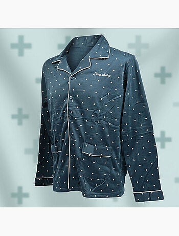 OZABI Pyjama Homme Long Boutonne Col Chemise Ultra Doux