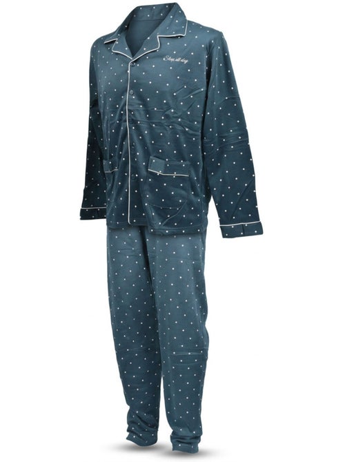 OZABI Pyjama Homme Long Boutonne Col Chemise Ultra Doux - Kiabi