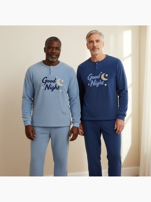 Ozabi pyjama homme pack de 2, polaire douce et moelleuse, broderie - Kiabi Ozabi pyjama homme pack de 2, polaire douce et moelleuse, broderie - Kiabi