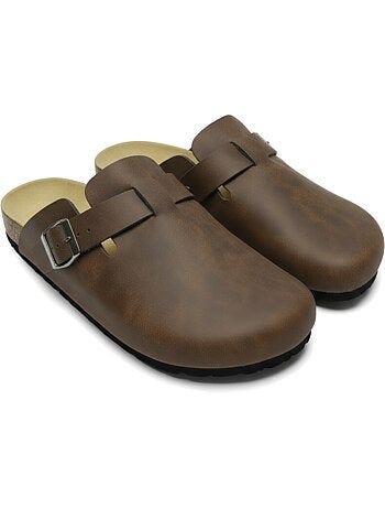 Ozabi sabots homme cuir synthétique boucle ajustable semelle liège
