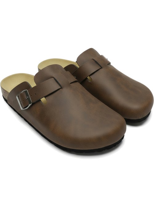 Ozabi sabots homme cuir synthétique boucle ajustable semelle liège - Kiabi Ozabi sabots homme cuir synthétique boucle ajustable semelle liège - Kiabi