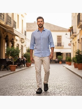 Ozabi sabots homme cuir synthétique boucle ajustable semelle liège