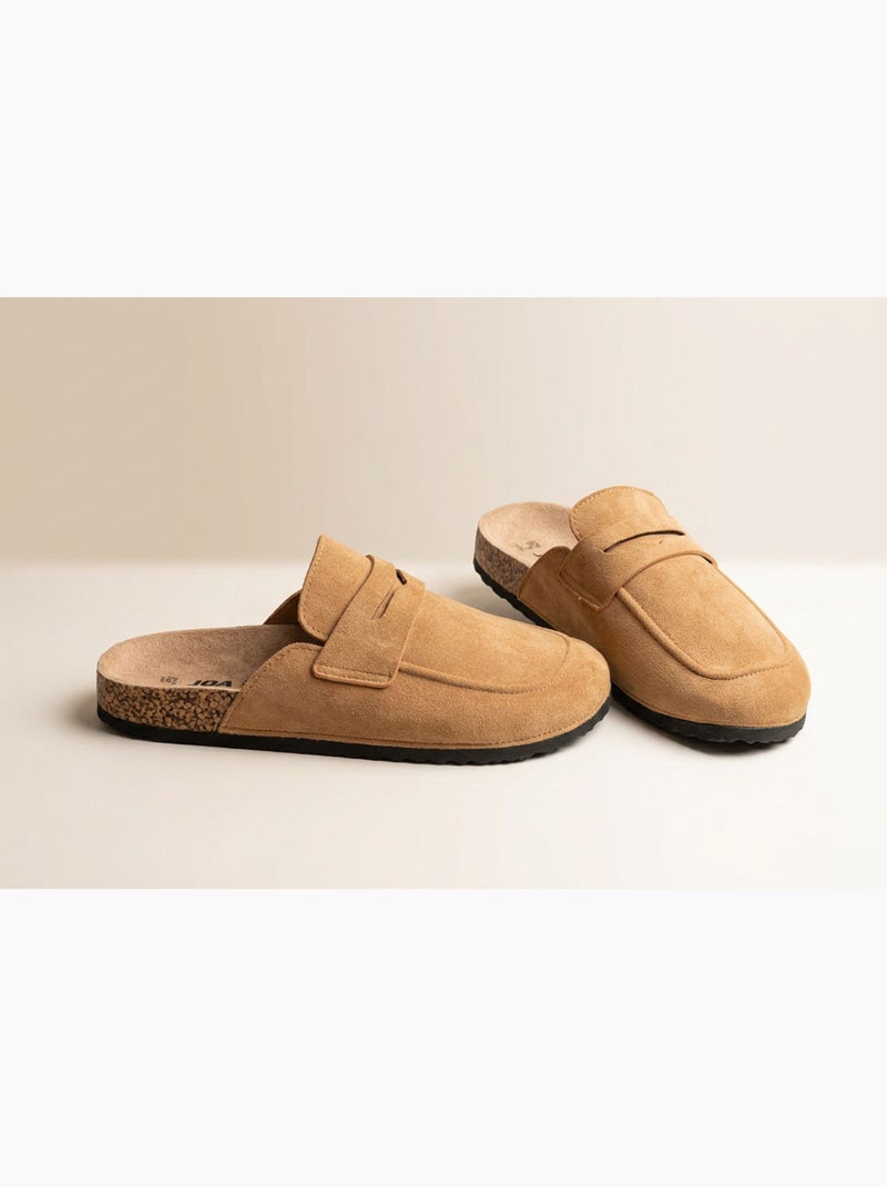 OZABI Sabots Homme Mule Fermée Confort Nubuck Camel - Kiabi