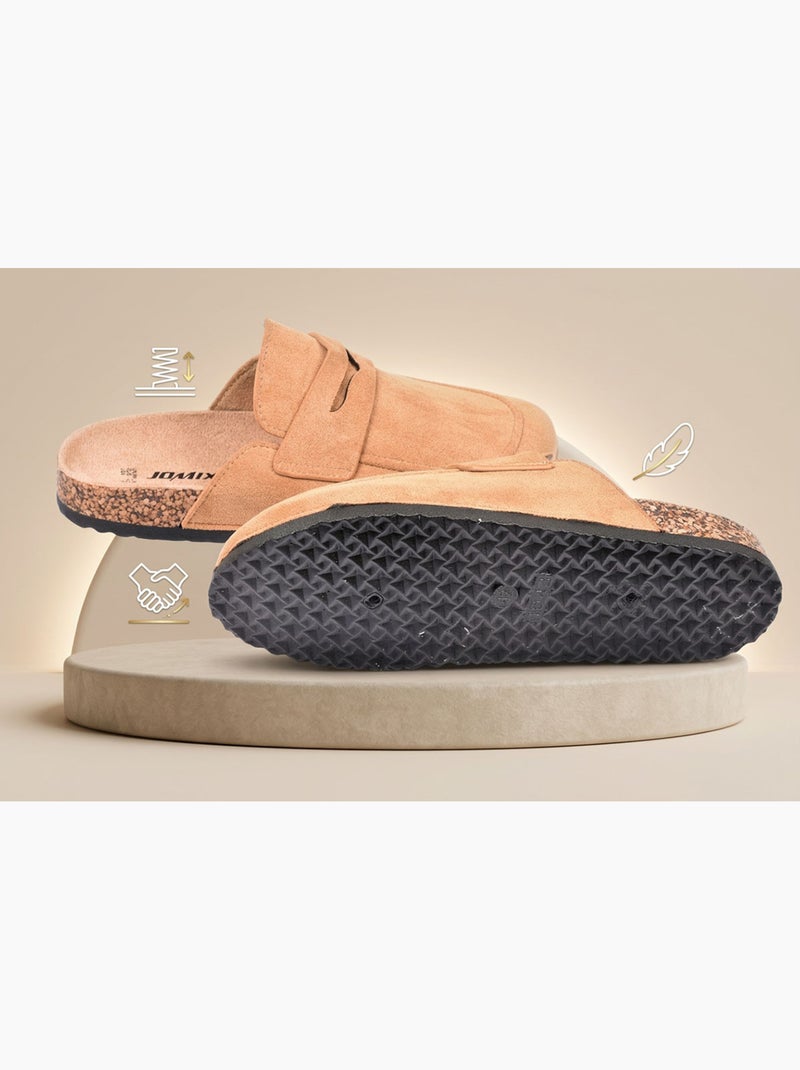 OZABI Sabots Homme Mule Fermée Confort Nubuck Camel - Kiabi