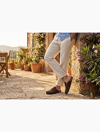 OZABI Sabots Homme Mule Fermée Confort Nubuck