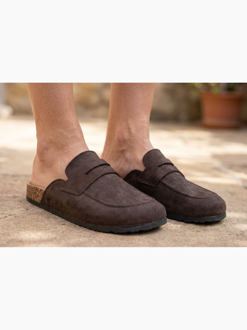 OZABI Sabots Homme Mule Fermée Confort Nubuck Marron - Kiabi