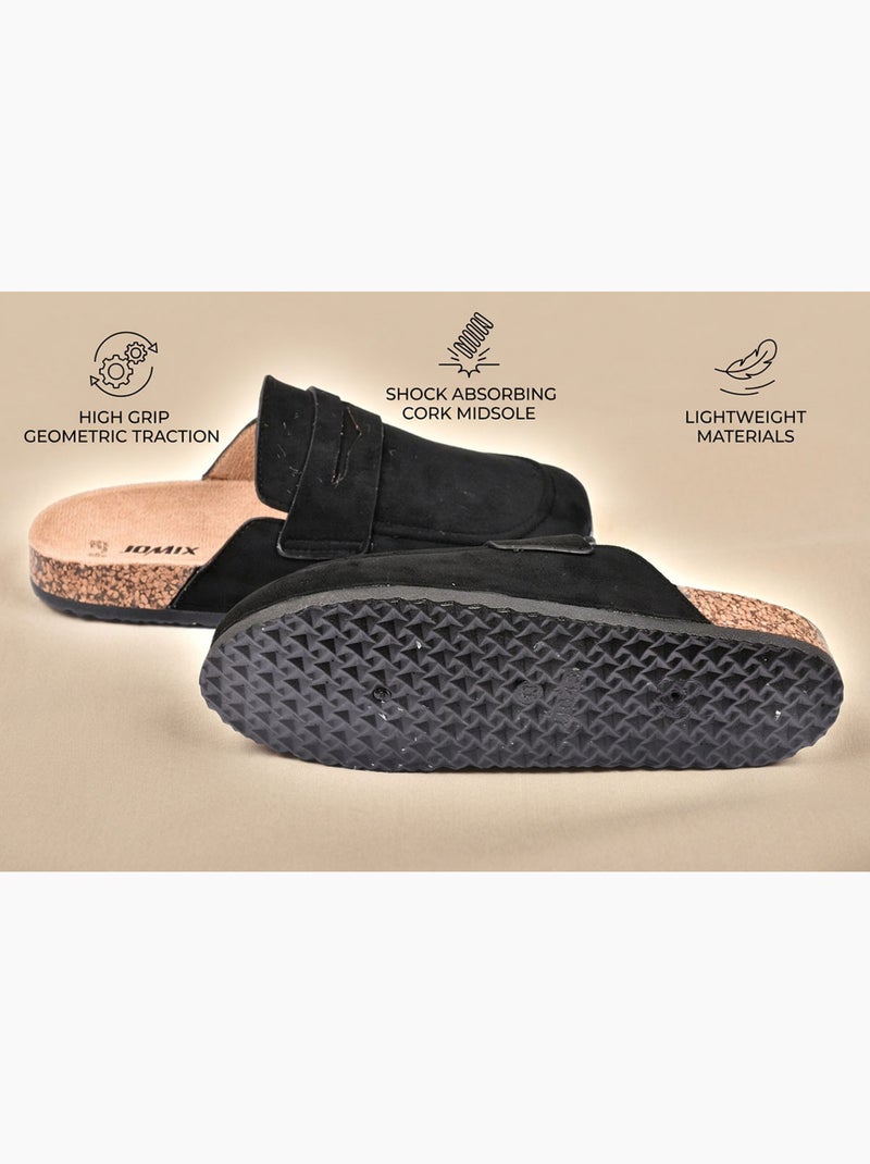 OZABI Sabots Homme Mule Fermée Confort Nubuck Noir - Kiabi