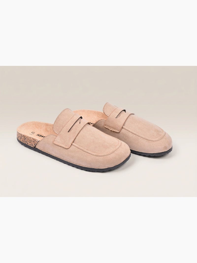 OZABI Sabots Homme Mule Fermée Confort Nubuck Taupe - Kiabi