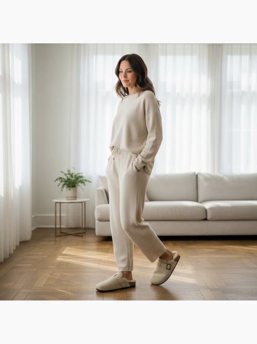 Ozabi sabots mules femme fourrées suédine boucle ajustable - Kiabi