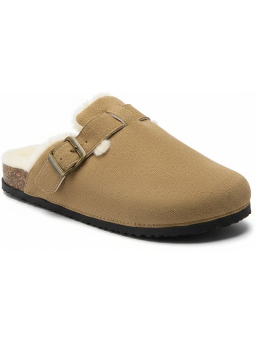Ozabi sabots mules femme fourrées suédine boucle ajustable - Kiabi