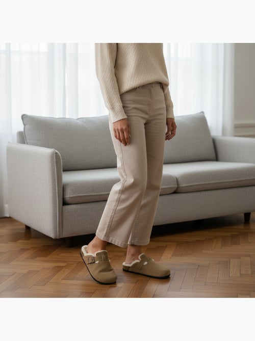 Ozabi sabots mules femme fourrées suédine boucle ajustable - Kiabi
