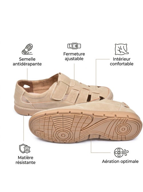 OZABI Sandales fermees homme confort ete aerées - Kiabi OZABI Sandales fermees homme confort ete aerées - Kiabi