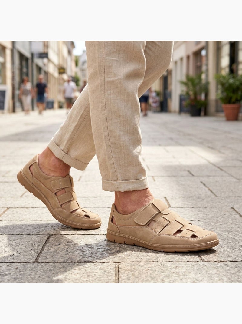OZABI Sandales fermees homme confort ete aerées Beige - Kiabi