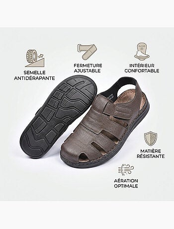 OZABI Sandales fermees homme confort ete aerées