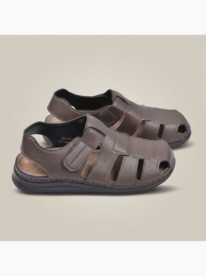 OZABI Sandales fermees homme confort ete aerées Marron foncé - Kiabi