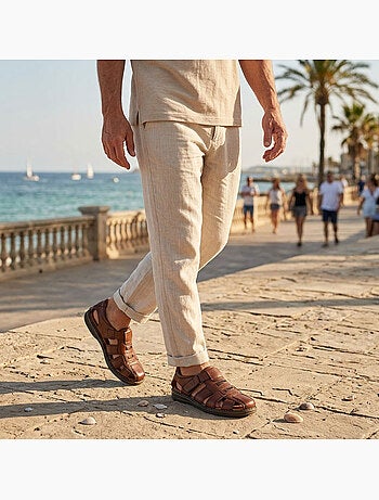 OZABI Sandales fermees homme confort ete aerées