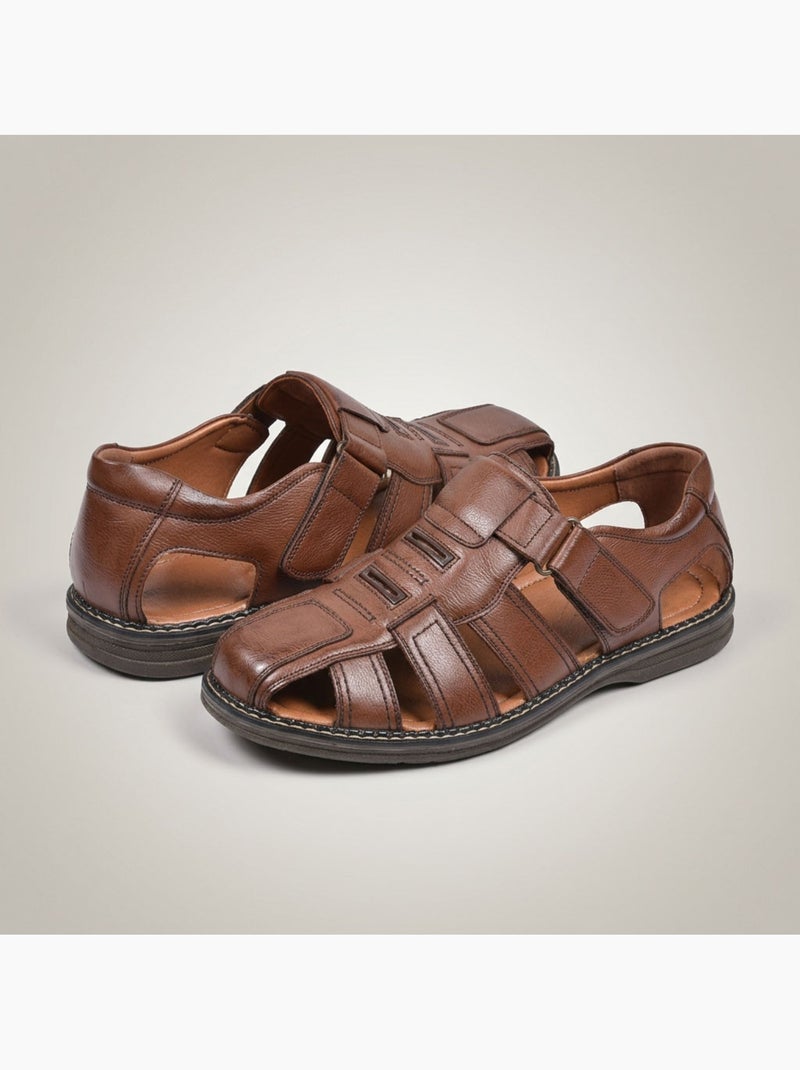 OZABI Sandales fermees homme confort ete aerées Marron - Kiabi