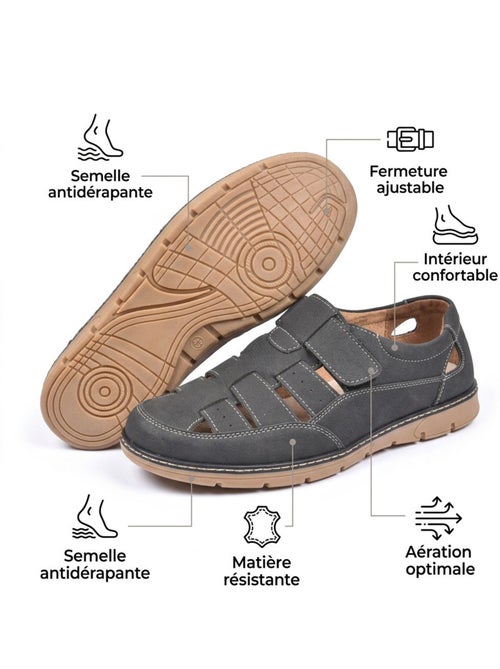 OZABI Sandales fermees homme confort ete aerées - Kiabi