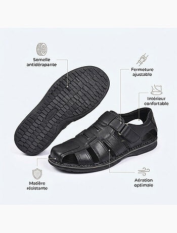 OZABI Sandales fermees homme confort ete aerées