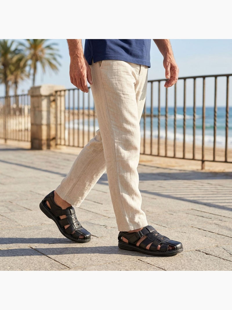 OZABI Sandales fermees homme confort ete aerées Noir - Kiabi