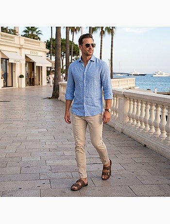 OZABI Sandales homme boucles réglables confort été