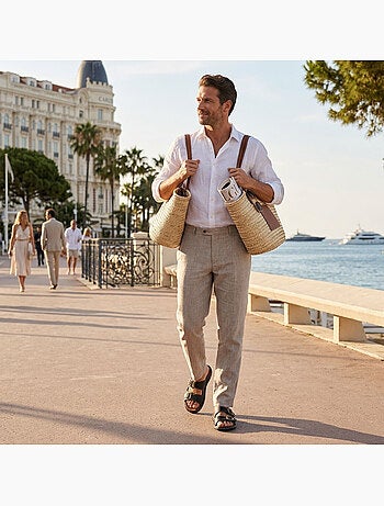 OZABI Sandales homme boucles réglables confort été