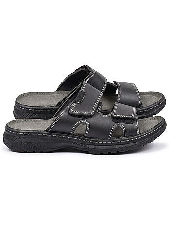 OZABI Sandales Homme Confort Double Scratch Antidérapantes Été