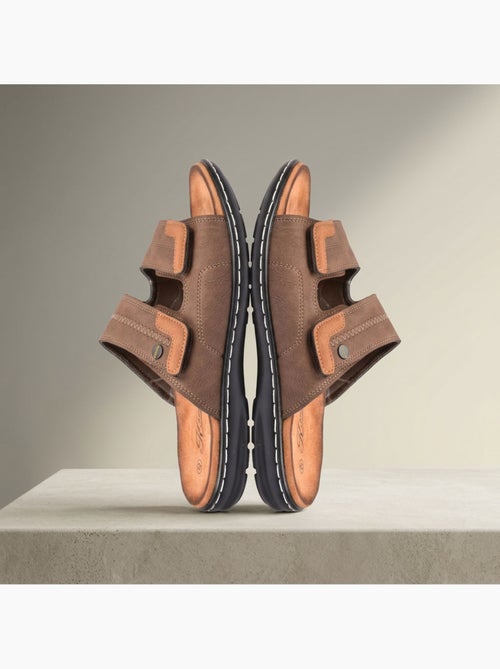 OZABI Sandales homme confort double scratch semelle memoire de forme - Kiabi