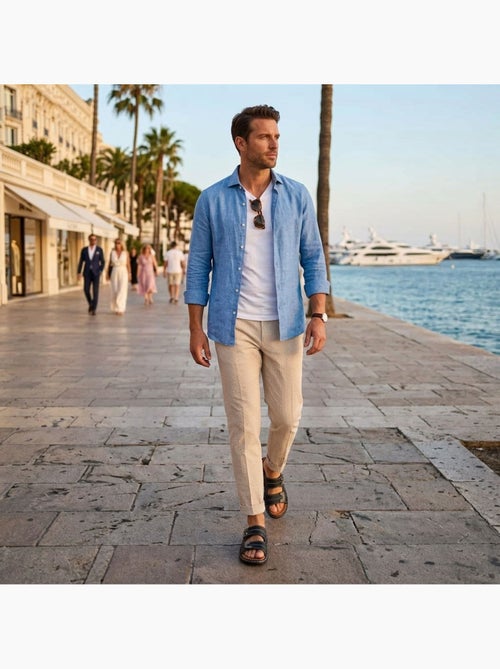 OZABI Sandales homme confort double scratch semelle memoire de forme - Kiabi