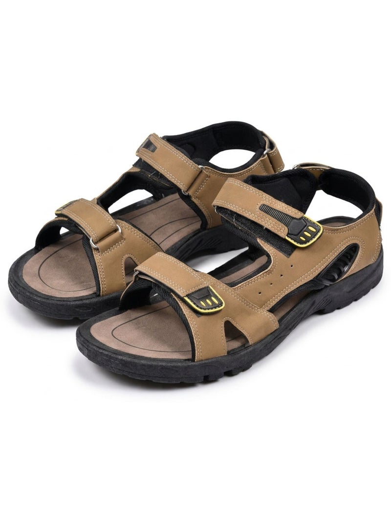 OZABI Sandales homme confort marche réglables semelle antidérapante Camel - Kiabi