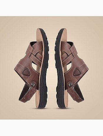 OZABI Sandales Homme Confort Semelle Souple Antiderapante Scratch