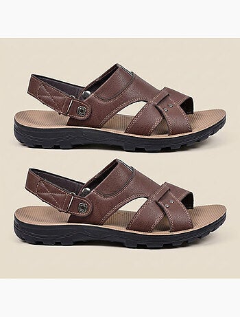 OZABI Sandales Homme Confort Semelle Souple Antiderapante Scratch