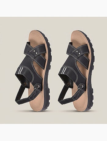 OZABI Sandales Homme Confort Semelle Souple Antiderapante Scratch