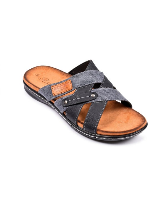 OZABI Sandales homme sangles croisées confort mémoire de forme - Kiabi