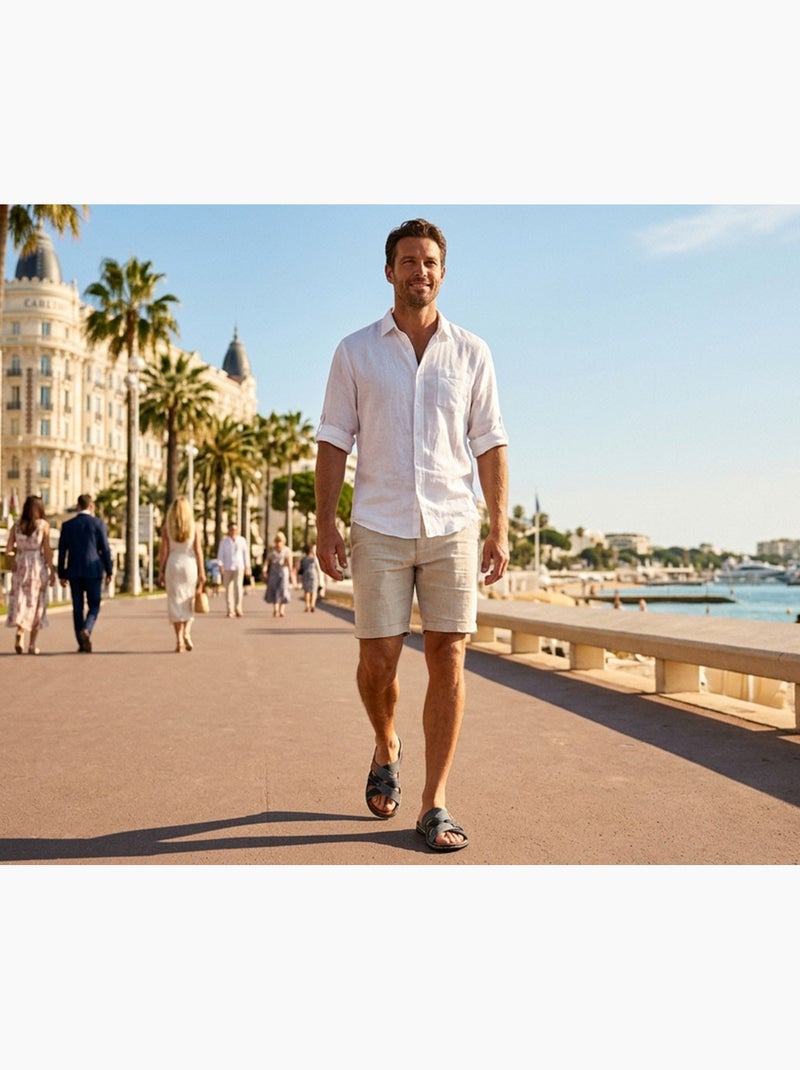 OZABI Sandales homme sangles croisées confort mémoire de forme Bleu - Kiabi