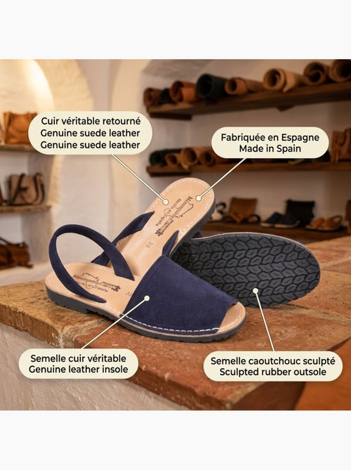 OZABI Sandales Menorquines Cuir Véritable Espagne - Kiabi