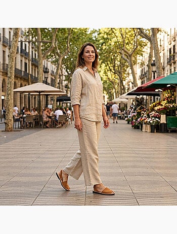 OZABI Sandales Menorquines Cuir Véritable Espagne