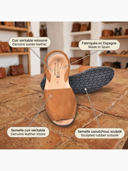 OZABI Sandales Menorquines Cuir Véritable Espagne - Kiabi