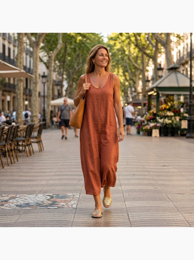 OZABI Sandales Menorquines Cuir Véritable Espagne Or - Kiabi