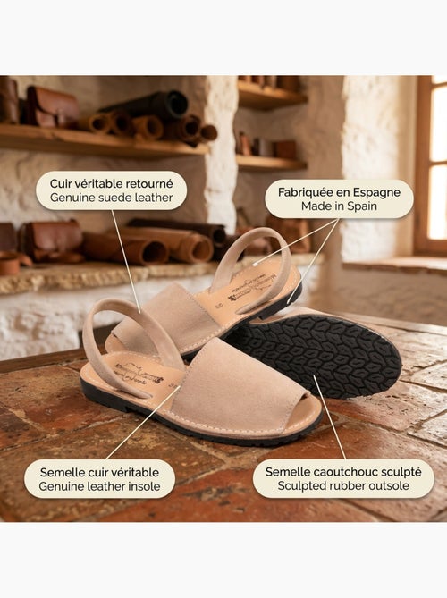 OZABI Sandales Menorquines Cuir Véritable Espagne - Kiabi
