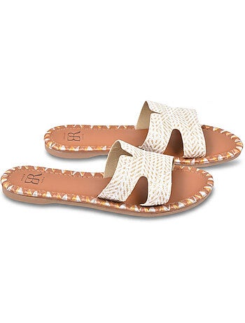 OZABI Sandales Slide H Tressage Vacances 2 Coloris