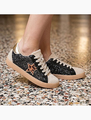 OZABI Sneakers Étoile Femme Glitter Plateforme MMXXIV