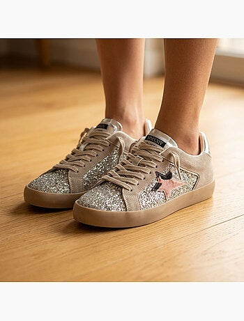OZABI Sneakers Glitter Femme Étoile Plateforme MMXXIV