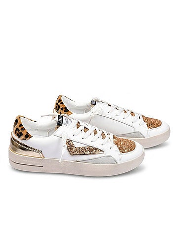 OZABI Sneakers Léopard Glitter Femme Plateforme MMXXIV
